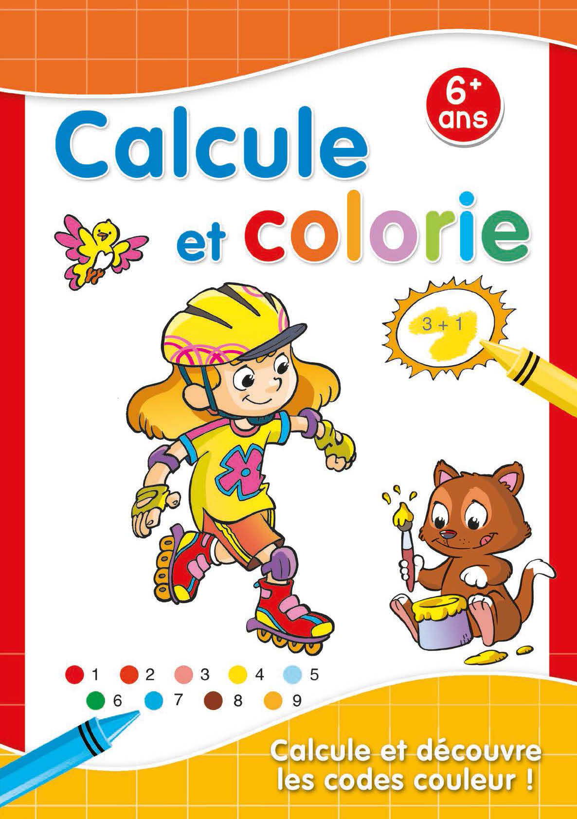 CALCULE ET COLORIE - FILLE 6+ - Boutchou